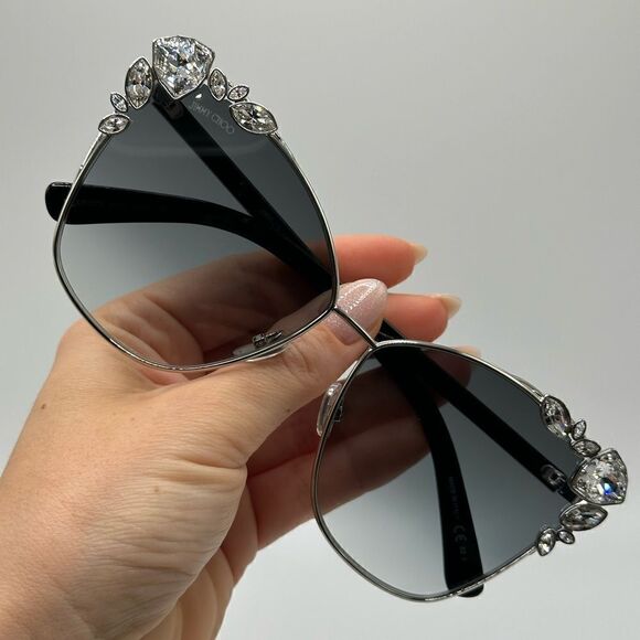 JIMMY CHOO Sunglasses Kyla/S 25TH 010 Palladium Women NEW - Picture 9 of 13